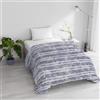 Italian Bed Linen Trapunta Invernale Imbottita Letto Piazza e Mezza 200x245cm DoubleFace BASIC fantasia JEANSSTRIPES, Made in Italy - Piumino Reversibile in morbida Microfibra 200gr/mq - Piumone Lavabile in Lavatrice