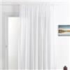HomeMaison.com Tenda in poliestere - Tenda in lino - Tenda oscurante - Tenda bianca - Tenda 240 x 240