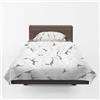 osama home GUZZINI Botanical - Completo Letto Cotone Organico con Lenzuola Una Piazza e Mezza 180x280 + 1 Lenzuolo con Angoli Coprimaterasso Una Piazza e Mezza 130x200 per Materasso 30cm + 1 Federa Cuscino 50x80