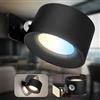 B.K.Licht - Lampada da parete sin corriente con batteria ricaricabile, rimovibile magneticamente, ruotabile di 360 gradi, dimmerabile, CCT, luce da parete per interni, lampada letto, 9,5x8x4,5cm, nero