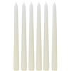 Dekohelden24 Candele a spillo, candele da tavola, candele da tavolo, candele da tavolo, candele candeliere in set da 6 pezzi, colore bianco, contenuto della confezione: 6 pezzi, dimensioni: H/Ø ca. 25 x 2 cm.