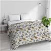 Italian Bed Linen Trapunta Invernale Imbottita Letto Matrimoniale 250x245cm DoubleFace BASIC fantasia URBAN GIALLO, Made in Italy - Piumino Reversibile in morbida Microfibra 200gr/mq - Piumone Lavabile in Lavatrice