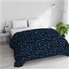 Italian Bed Linen Trapunta Invernale Imbottita Letto Matrimoniale 250x245cm DoubleFace BASIC fantasia ORIONE, Made in Italy - Piumino Reversibile in morbida Microfibra 200gr/mq - Piumone Lavabile in Lavatrice