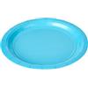 Amscan International-Piatti di Carta Rotondi 17,7 cm, Colore: Blu Caraibi, Confezione da 8