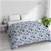 Italian Bed Linen Trapunta Invernale Imbottita Letto Matrimoniale 250x245cm DoubleFace BASIC fantasia FOGLIE, Made in Italy - Piumino Reversibile in morbida Microfibra 200gr/mq - Piumone Lavabile in Lavatrice
