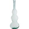DRW Vaso da pavimento in vetro trasparente 35 x 35 x 100 cm