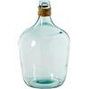 DRW Vaso da pavimento in vetro Yea trasparente e naturale, 17 x 17 x 31 cm