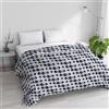 Italian Bed Linen Trapunta Invernale Imbottita Letto Matrimoniale 250x245cm DoubleFace BASIC fantasia OPTICAL, Made in Italy - Piumino Reversibile in morbida Microfibra 200gr/mq - Piumone Lavabile in Lavatrice