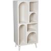 DRW Libreria con 6 spazi in legno MDF bianco 60 x 36 x 135 cm