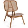 KONTE.DESIGN Poltrona lounge YVES in legno di teak e rattan naturale