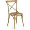 KONTE.DESIGN Set di 2 sedie CROSS in legno di olmo marrone e rattan naturale