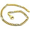 PEGASO GIOIELLI Bracciale da Donna Ragazzo in Oro Giallo e Bianco 18kt (750) Grumetta Pernice Bicolore Cm 19,5