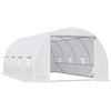 Outsunny Serra da Giardino a Tunnel Per Piante in PE con Tubi di Metallo 6x3x2m Bianco