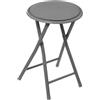 5 five simply smart 5five - sgabello pieghevole in velluto grigio