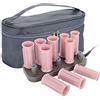 DOBRVVGT Bigodini,Heatless Hair Curler 10 PCS Tubo Rulli dei capelli elettrici rullo riscaldato Capelli ricci Styling Sticks Strumenti Massaggi bigodini rulli Accessori (Size : Classic Style)
