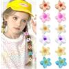 SJUNJIE 12 Pezzi Flower Hair Clip Anti Scivolo Mollette Fiori per Capelli Signora Elegante Fermagli per Artigli a Fiore Hawaiano Piccolo Adatto per Viaggi All'aperto Vacanze al Mare e Feste
