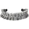 TOECWEGR Fascia per capelli intrecciata Messy Wide 2 Strands Fluffy Braids Wig with Tooth Women Headband Band