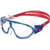 Speedo Unisex Bambini Biofuse Rift Mask Junior Occhialini, Lava Rosso/Beautiful Blu/Clear, Taglia Unica