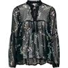 ONLY Onlaida Elisa LS Top Wvn Camicia a Maniche Lunghe, Nero/AOP: Flora, S Donna