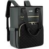 Cafele 17 pollici zaino del computer portatile, trapuntato zaino convertibile, Tote borsa di lavoro del computer portatile, carino zaino di viaggio delle donne