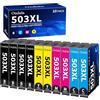 Ondula 503XL Cartucce d'inchiostro Compatibili per Epson 503XL Multipack per Expression Home XP-5200 XP-5205 XP5200 XP5205 Workforce WF2960DWF WF2965DWF (10-Pezzi)