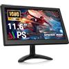 podofo Monitor IPS da 11,6 pollici, monitor portatile Full HD 1080P per computer/sorveglianza/telecamera posteriore, con ingresso HDMI/VGA/AVI/BNC/USB, monitor HDMI per giochi, 12-24V