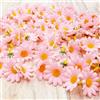 JZK 100 Margherita Gerbera Rosa Finta Fiorellini Finti bomboniere coriandoli Decorazione tavola Matrimonio Cerimonia Natale Fiore Artificiale Corolla Fiore Stoffa