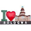 Leddy Living Magnete 3D per Frigorifero Vintage Città di Bologna Bandiera Italia, Calamita Frigo, Decorazione per Lavagna Magnetica, Casa e Cucina, Ufficio (SAN LUCA)