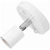 Qcwwy Portalampada da Parete Vintage per Lampada da Soffitto, Girevole a 180°, per Illuminazione Domestica o in Ufficio (WHITE)