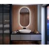 A ARTFORMA Specchio con coperchio Controluce LED da Bagno - 140x50 cm - su Misura - T106 - Specchio a Muro - Specchio con Illuminazione