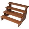 perfk Espositore da banco in Legno Alzata espositore a 4 gradini Alzata per servire a più Livelli Versatile Supporto per Cupcake Scala per Figure Bottiglie, 30x24x19 cm