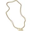 Diesel Collana da uomo in acciaio inossidabile con chiusura a T-bar, Oro chiaro