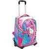 PRESTIGE & DELUXE Trolley Zaino scuola Go Pop Unicorno fisso organizzato pop up frontale cambiabile + portachiave pailettes + 10 penne colorate