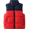 Happy Cherry Piumino Senza Maniche Bambina Bambini Gilet Ragazza Ragazzo Giacca Autunno e Inverno Rosso 10-11 Anni