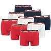 Levi's Levis SPRTSWR - Confezione da 9 boxer da uomo, con logo, colore: bianco/blu/rosso, taglia abbigliamento: XXL, bianco/blu/rosso, XXL
