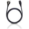 Oehlbach Powercord C13 / 500 - Cavo di alimentazione con spina e presa di corrente a prova d'urto - Altamente flessibile, eccellente affidabilità dei contatti - 5 m - nero