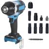 Umelee Avvitatore a Percussione 1000N.m, 1/2 Avvitatore a Impulsi Senza Spazzole con 6 Prese, Pistola Pneumatica Compatibile con Batteria 18V, per Riparazioni Auto e Domestiche (SENZA Batteria)