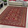 Mazovia Tappeto Salotto Moderno Orientale e Vintage Pelo Corto - Tappeti Soggiorno Turchi Originali - Tappeti Camera da Letto - Tappeti Salotto Grandi Dimensioni - Boredaux Rosso Scuro 160x230 cm