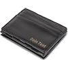 Jaimie Jacobs ® Portafoglio Magico con Incisione, Magic Wallet Flap Boy - l'Originale - Protezione RFID, Portafoglio Uomo con scompartimento per monete, Porta Carte di Credito Slim (Nero)