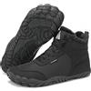 Mishansha Scarpe Invernali Barefoot Uomo Donna Stivali Neve Comode Caldo Stivaletti Inverno Antiscivolo Flessibile Scarponcini con Imbottitura Calda, Nero Inchiostro 43EU