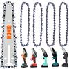 Sporgo Catena Motosega 4 Pezzi, Barra 40 cm, Catena 6, Compatibile Con Tutte Le Motoseghe Con Barra da 6 per Lavorazione Legno e Paesaggio