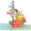 papercrush® Pop up biglietto Buon Viaggio (Europa) - Biglietto d'auguri compleanno 3D o biglietto viaggio sorpresa a Parigi - Buono regalo viaggio per viaggiatori a Amsterdam, Barcellona e Londra