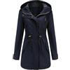 chiguomaoyi Giacche militari casual e leggere da donna Anorak Utility a vita alta con coulisse e cappuccio con zip