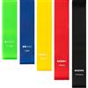 Good Nite Elastici Fitness Palestra [Set di 5] Set di Fascia Banda Elastica Uomo Donna Fitness lo Yoga il Pilates Allenamento Della Forza per Mani Glutei e Gambe Include Borsa Portatile