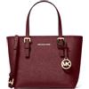 Michael Kors XS Carry All Jet Set Travel - Borsa tote da donna, Ciliegia scura., X-Small