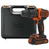 BLACK & DECKER Trapano Black&decker; BDCHD18K vitatore a percussione a batteria 18V + valigetta arancione/nero [BDCHD18K-QW]