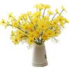 OUKEYI Fiori artificiali 12 fasci di seta artificiale margherita fiori finti resistenti ai raggi UV, composizioni per la casa, il giardino per la decorazione (giallo)