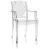 BELLELLI DESIGN SEDIA GHOST TRASPARENTE POLICARBONATO CON BRACCIOLI LA16 - NEUTRO