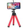 SCRUBY Treppiede flessibile per 8, 7, 5, nero, 4K, Sjcam Dslr, con supporto per telefono e tablet, colore rosso