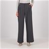 PALAZZO MODA Pantaloni ampi in flanella gessata misto viscosa